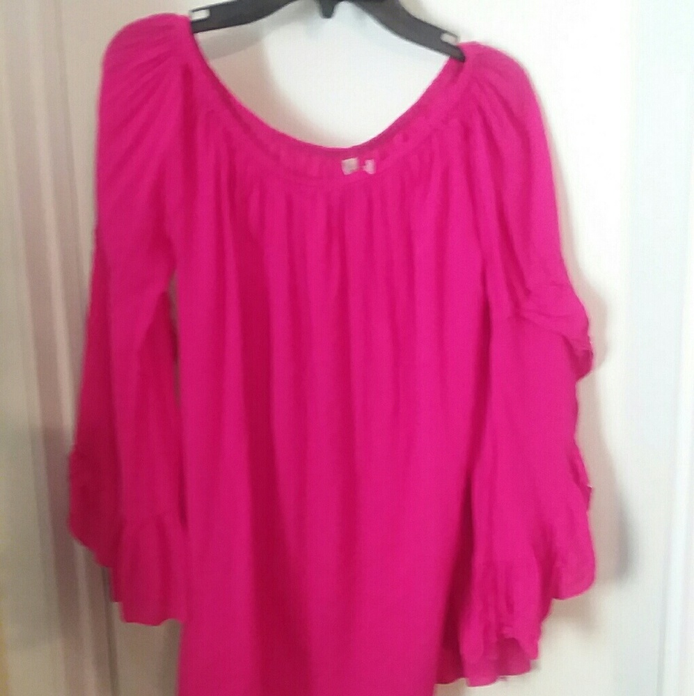 Pink off the shoulder top